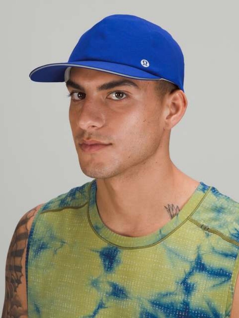 lululemon blue athletic cap with logo